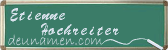 Etienne Hochreiter Visitenkarte